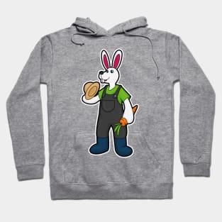 Rabbit as Farmer with Carrot & Hat Hoodie